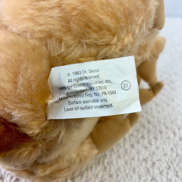 Dr. Seuss Thidwick the Big Hearted Moose VTG  Coleco 1983 Stuffed Plush Toy 16" - Picture 7 of 7